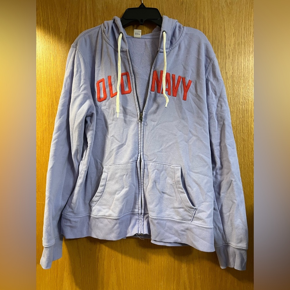 Old Navy Purple Hoodie with Red Logo